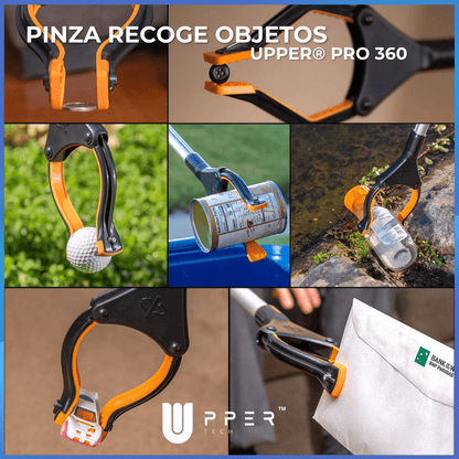 Pinza Recoge Objetos UPPER® PRO 360° — Aluminio Premium, plegable y pinza antideslizante - NUEVA VERSIÓN 2025